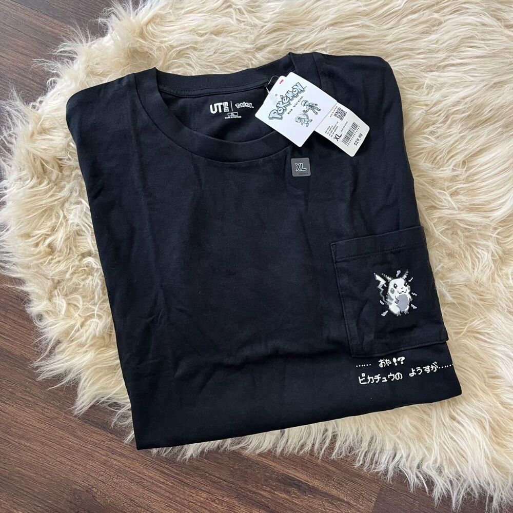 NWT black Uniqlo Pokémon 30th Anniversary UT graphic t-shirt Size XL